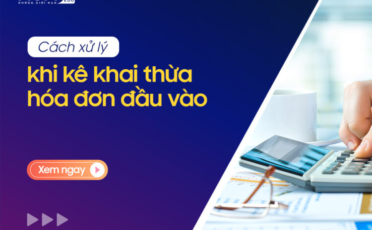  Cách xử lý với từng trường hợp kê khai thừa hóa đơn đầu vào